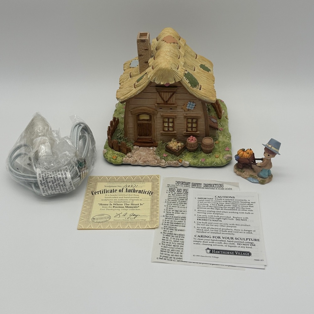 Hawthorne Village Precious Moments Home Is Where The Heart Is Thanksgiving House